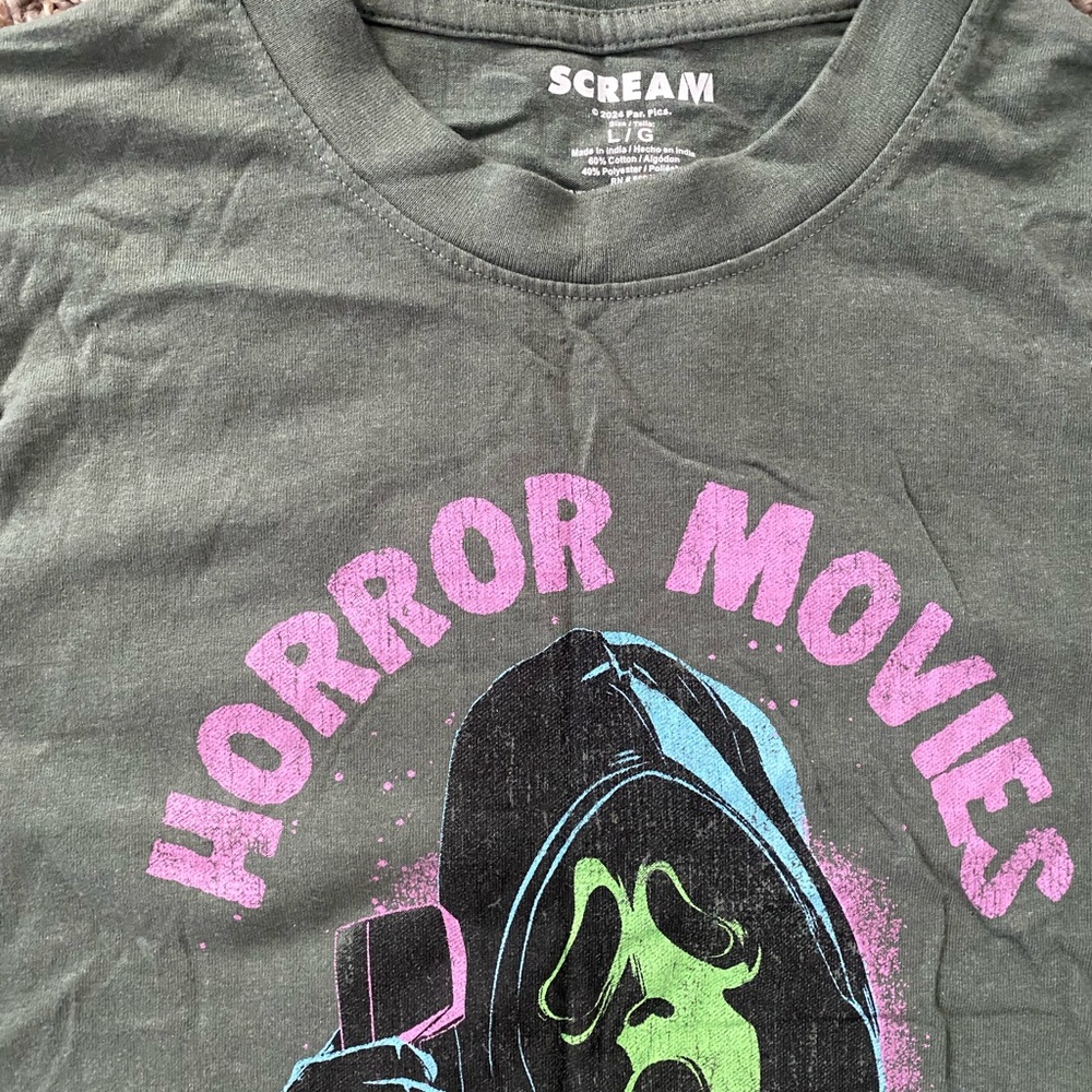 Horror Movies Graphic Tee - Dark Green